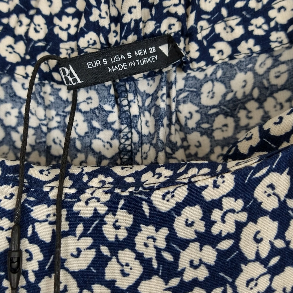 Zara Floral Print Midi Dress Size Small - Picture 11 of 14